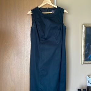 Black cotton sleeveless dress, has some stretch, Brooks Brothers